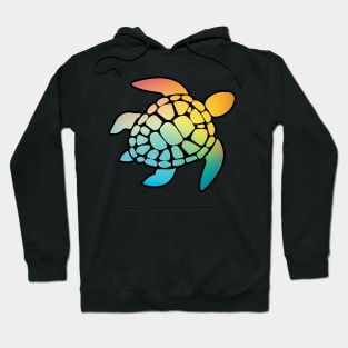 Sea Turtle Plastic Free Save The Sea Colorful Rainbow Turtles Hoodie